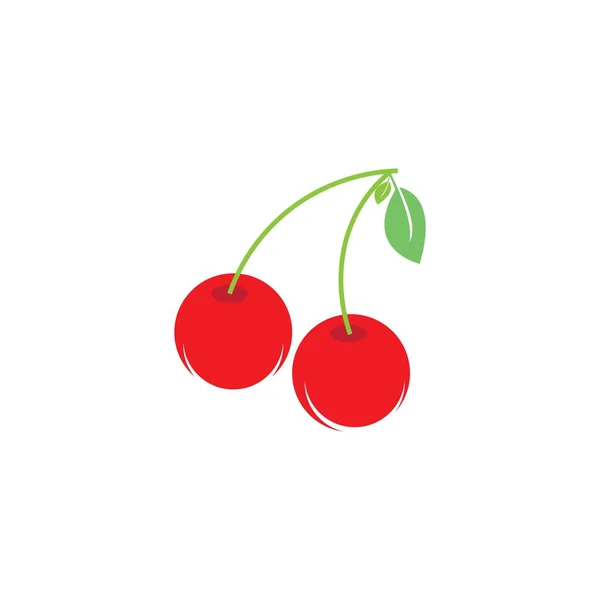 Cherry logo vector template — Stock Vector