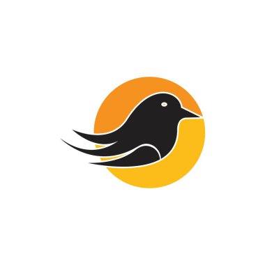 kuş logo şablonu vektörü 