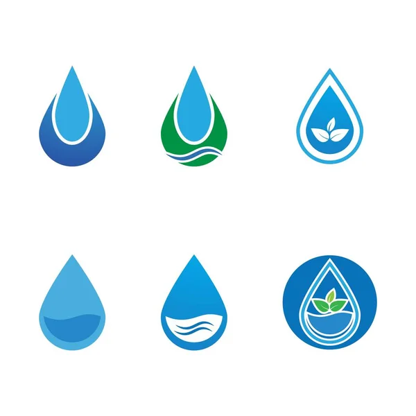 Plantilla de logotipo gota de agua — Vector de stock