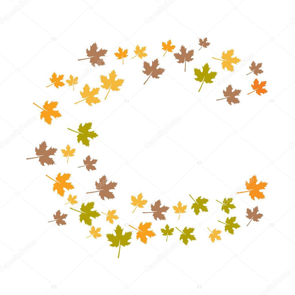 Auntumn wind logo vector design