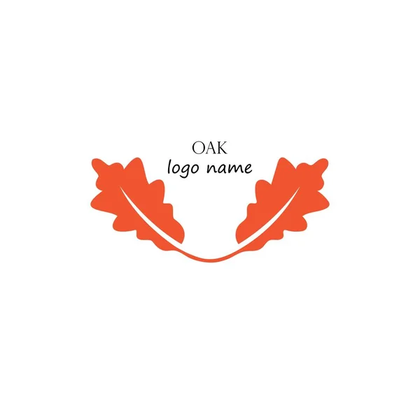 オークの葉のロゴベクトル — ストック写真