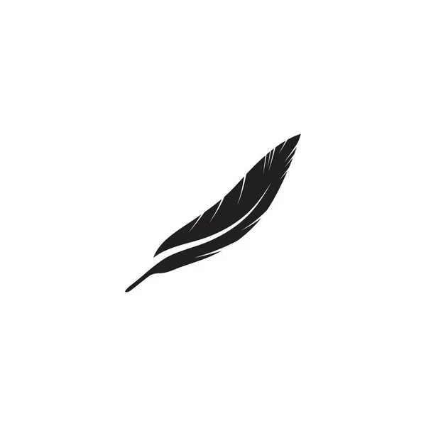 Feather logo vector template — Stock Vector