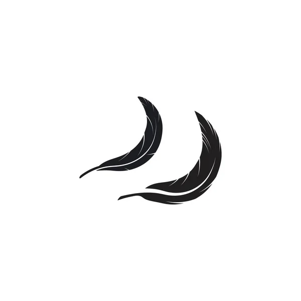 Plantilla de vector de logotipo pluma — Vector de stock