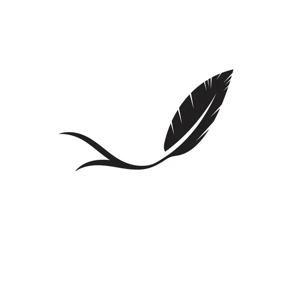 Векторный шаблон логотипа пера — стоковый вектор