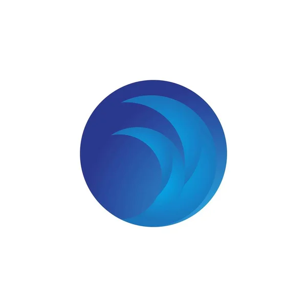 Logo ikony Vodní vlny — Stockový vektor