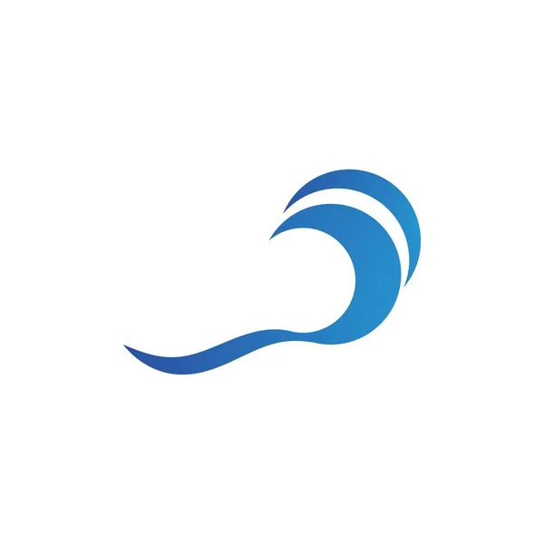 Logo del icono de la ola de agua — Vector de stock