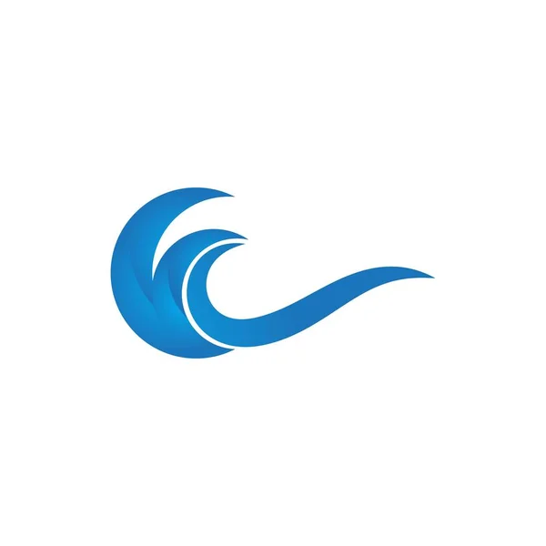 Logo del icono de la ola de agua — Vector de stock