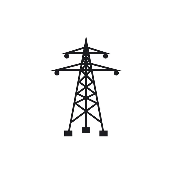 Logo menara elektrikal - Stok Vektor