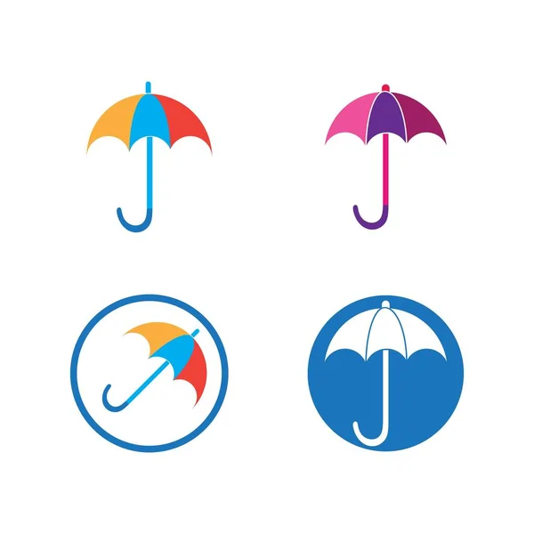 Vetor logotipo guarda-chuva — Vetor de Stock