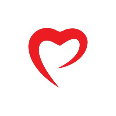 Kalp Logosu Şablonu vektörü 