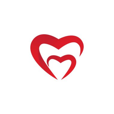 Kalp Logosu Şablonu vektörü 