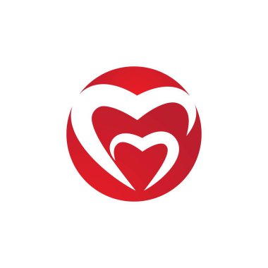 Kalp Logosu Şablonu vektörü 