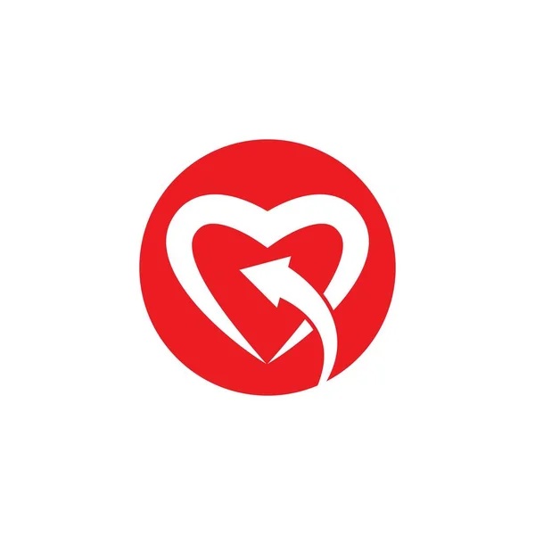 Modelo do logotipo do coração vetor — Vetor de Stock