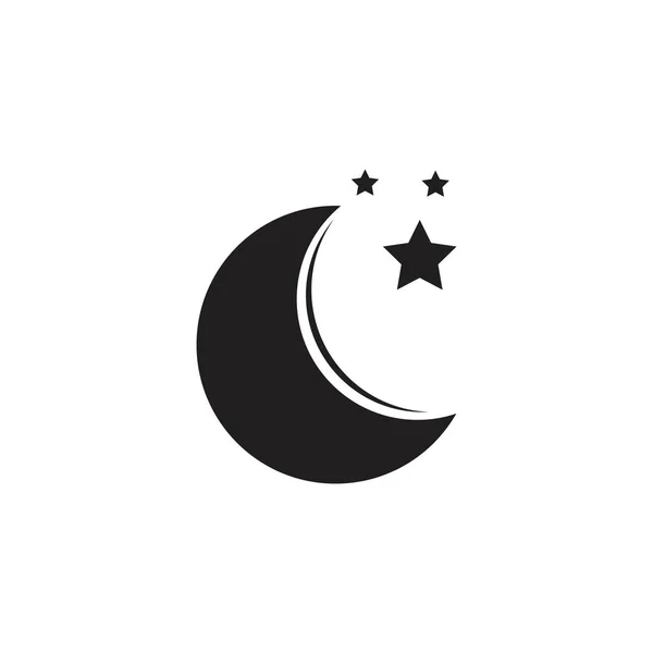 Moon ilustration logo — Stock Vector