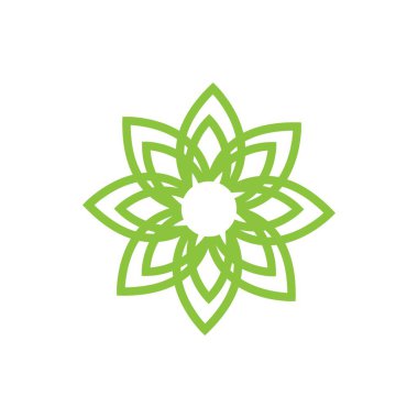 çiçek logo vektör şablonu biçimi