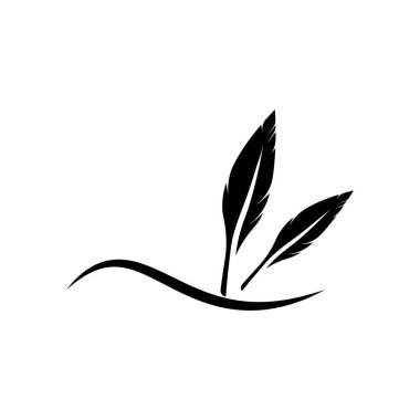 Tüy logo vektör şablonu tasarımı