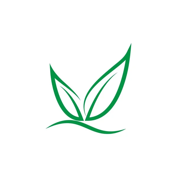 Logo Feuille Verte Écologie Élément Nature Vecteur Icône — Image vectorielle