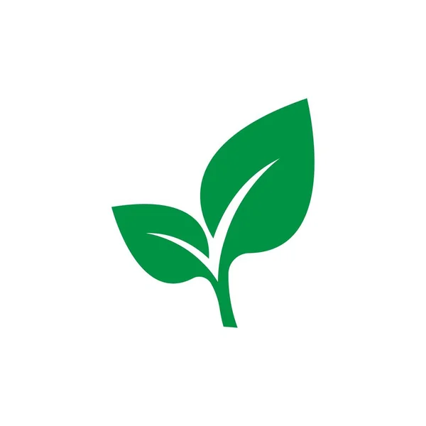 Logo Feuille Verte Écologie Élément Nature Vecteur Icône — Image vectorielle