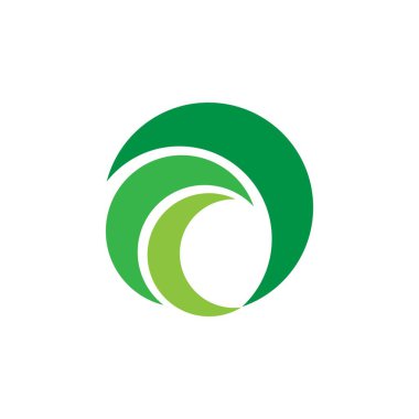 daire logo vektör şablonu çizimi