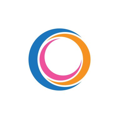 daire logo vektör şablonu çizimi