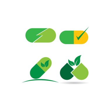 kapsül logo vektör şablonu