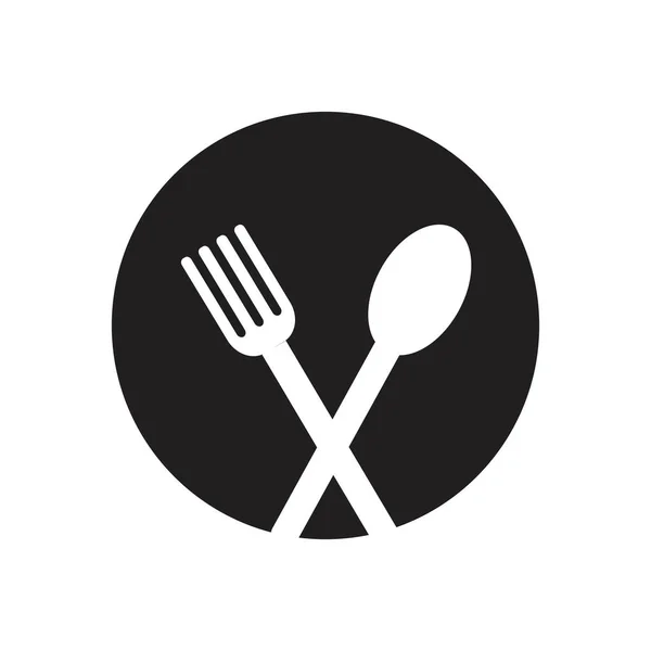 Ложка Значок Логотип Векторний Шаблон — стоковий вектор