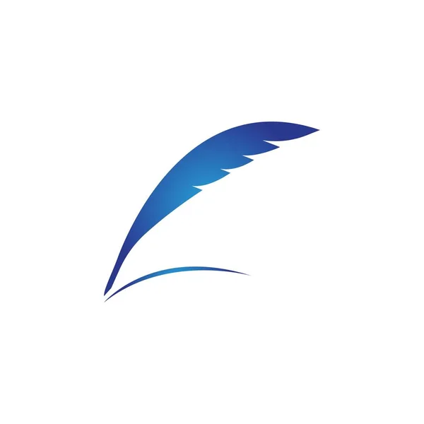 Feather Logo Vector Template Design — Stock Vector