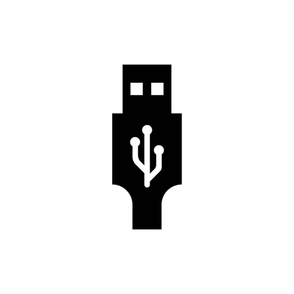 Usb Pictogram Vector Template Ontwerp Illustratie — Stockvector