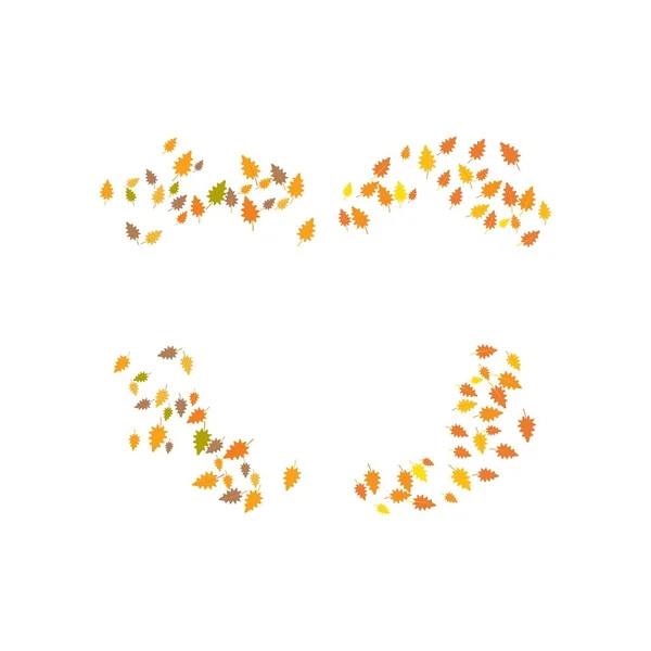 Autumn Background Logo Template Illustration — Stock Vector