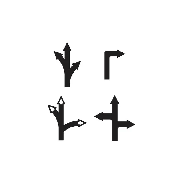 Direction Icon Vector Template Simbol — Stock Vector