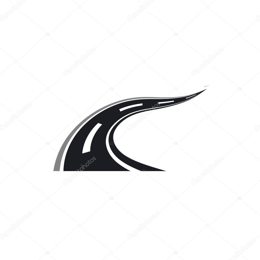way logo vector icon template design