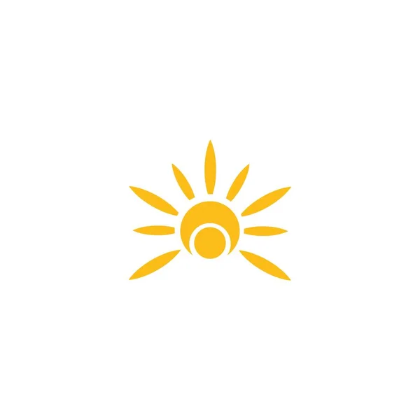 Sun Ilustration Logo Vector Icon Template — Stock Vector