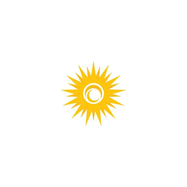 Sun Ilustration Logo Vector Icon Template — Stock Vector