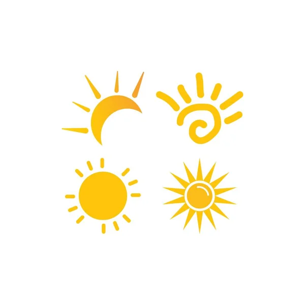Шаблон Векторного Логотипа Солнечной Иллюстрации — стоковый вектор