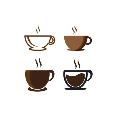 kahve camı logo şablonu vektörü 