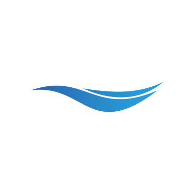 Su dalgası logo tasarım vektör şablonu