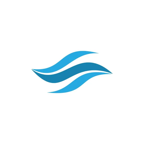 Ola Agua Logo Diseño Vector Plantilla — Vector de stock