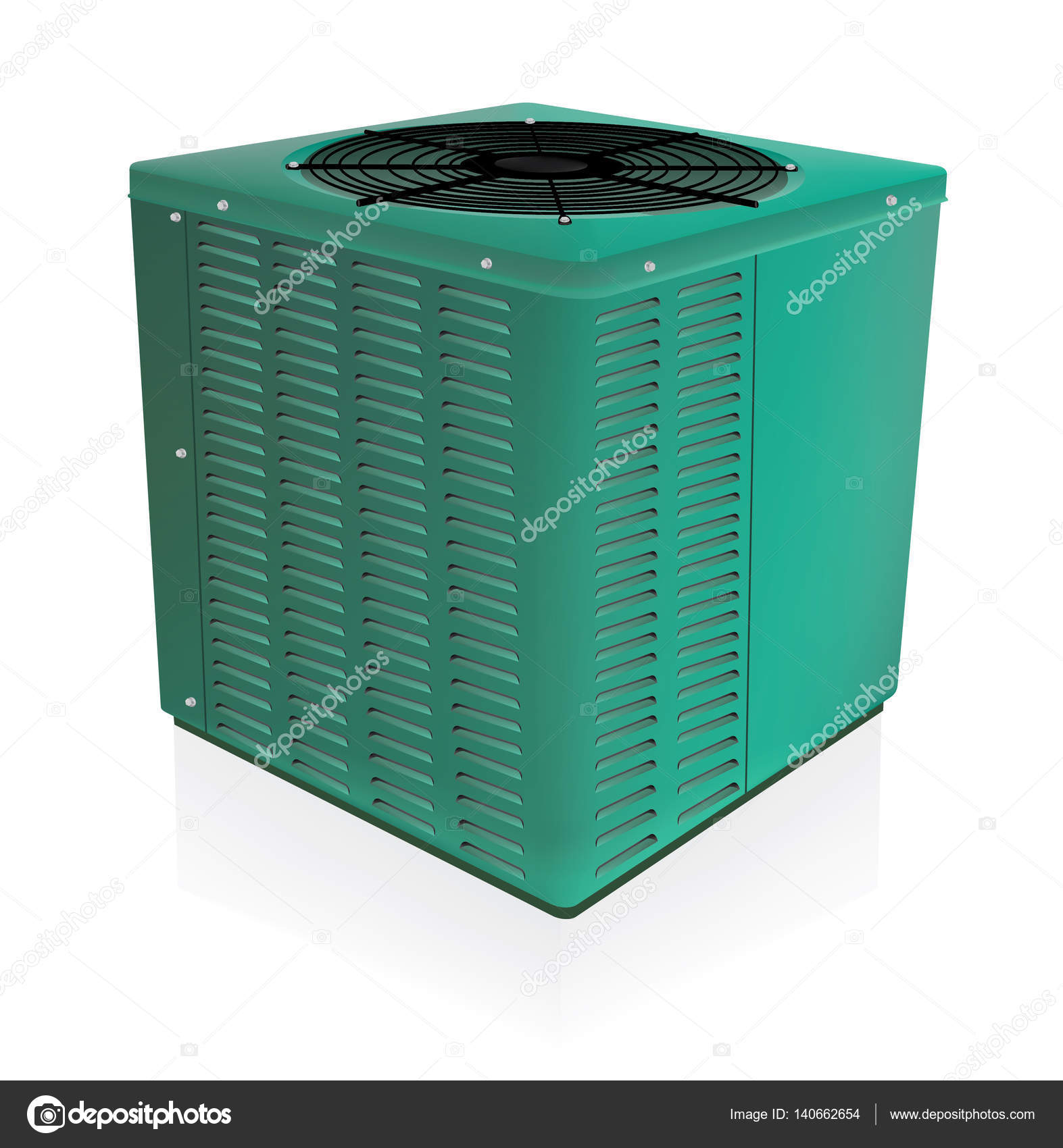 Air conditioner green unit vector Stock Vector Image by ©dondesigns