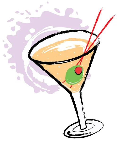 Martini.eps aux olives — Image vectorielle