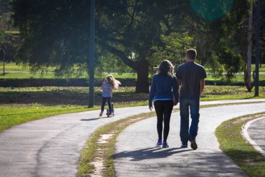 Caminho famlia com criana