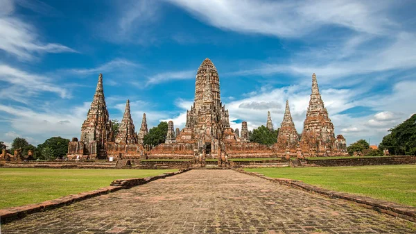 Hdr Ayutthaya Ιστορικό Πάρκο Πιο Διάσημο Ναό Αυτό Μεγάλο Τουριστικό — Φωτογραφία Αρχείου