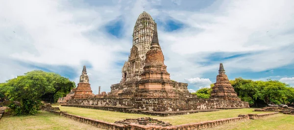 Templo Panorama Parque Histórico Ayutthaya Temple Mais Famoso Atração Turística — Fotografia de Stock