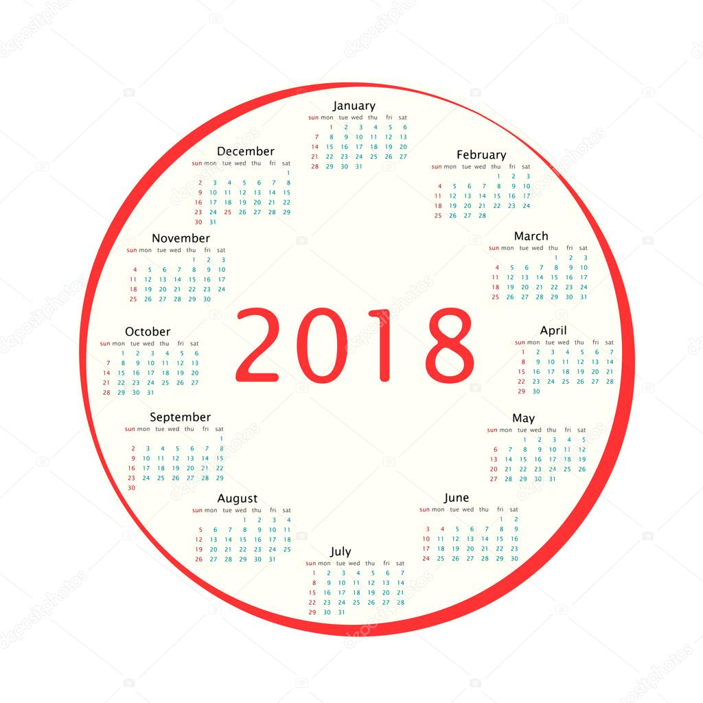 Round the calendar in 2018.