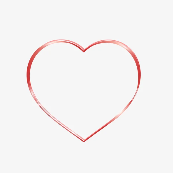 Rött hjärta glittrande. Glittrande disposition, tejp — Stock vektor