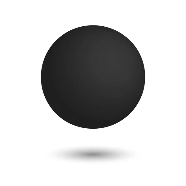 3d 球面。现实的黑球. — 图库矢量图片