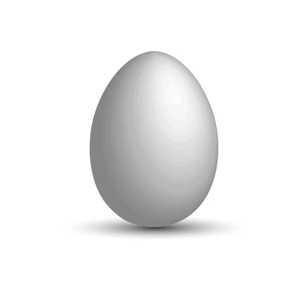 Huevos 3d realista. El huevo blanco. Vectores Eps-10 — Archivo Imágenes Vectoriales
