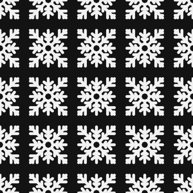 Geometrik kar tanesi seamless modeli. kare kar taneleri. Vektör Eps-10