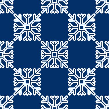 Geometrik kar tanesi seamless modeli. kare kar taneleri. Vektör Eps-10