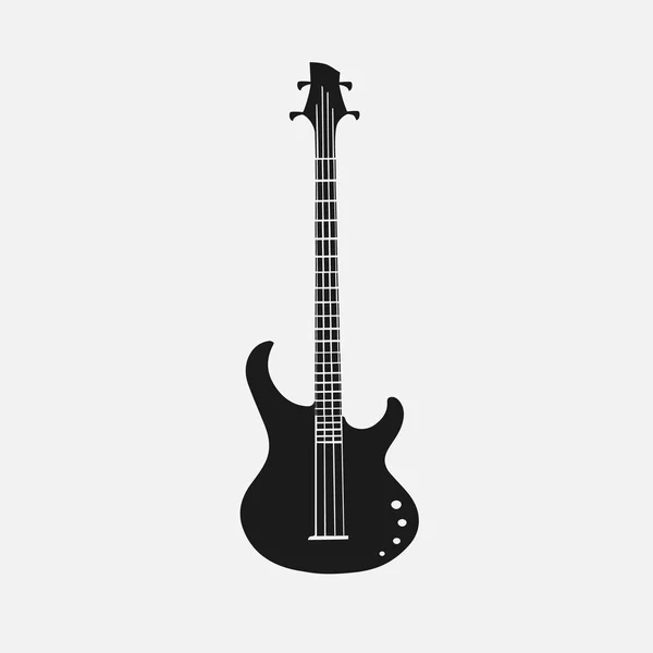 ベースギターの Silhouet。Eps 10 — ストックベクタ