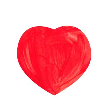 boyalı kırmızı kalp çizilmiş, vector öğesinin tasarımınız için